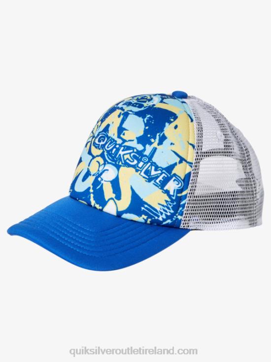 Boys Quiksilver 2-7 Buzzard Coop Trucker Hat N02TD2205 snorkel blue