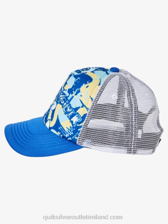 Boys Quiksilver 2-7 Buzzard Coop Trucker Hat N02TD2205 snorkel blue