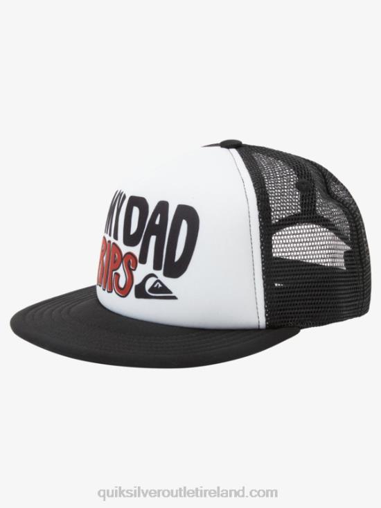 Boys Quiksilver 2-7 Town Hero Trucker Hat N02TD2036 white