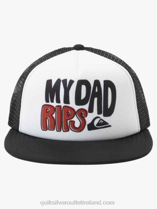 Boys Quiksilver 2-7 Town Hero Trucker Hat N02TD2036 white