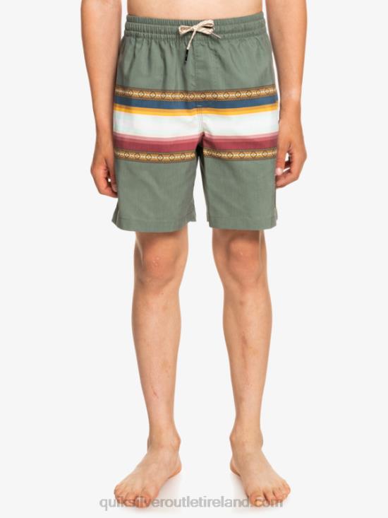 Boys Quiksilver 8-16 Sun Faded 15 Recycled Volleys N02TD2321 thyme