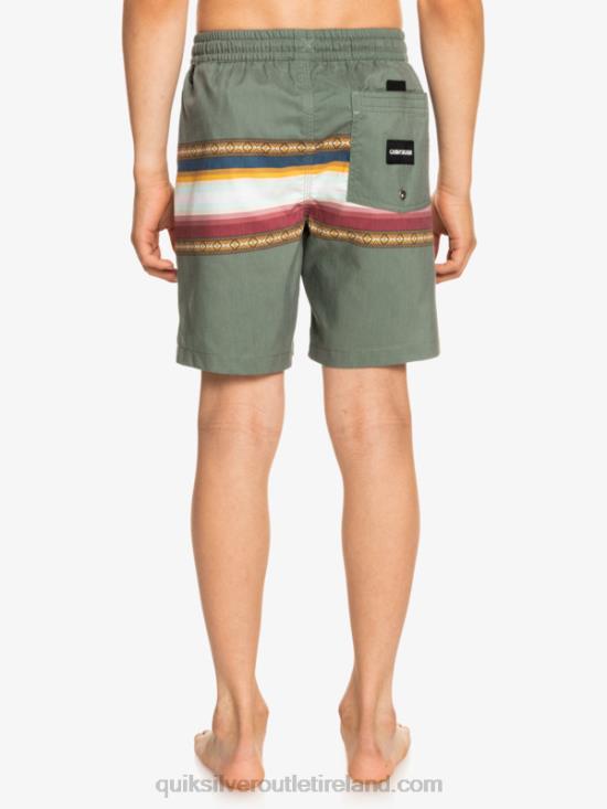 Boys Quiksilver 8-16 Sun Faded 15 Recycled Volleys N02TD2321 thyme