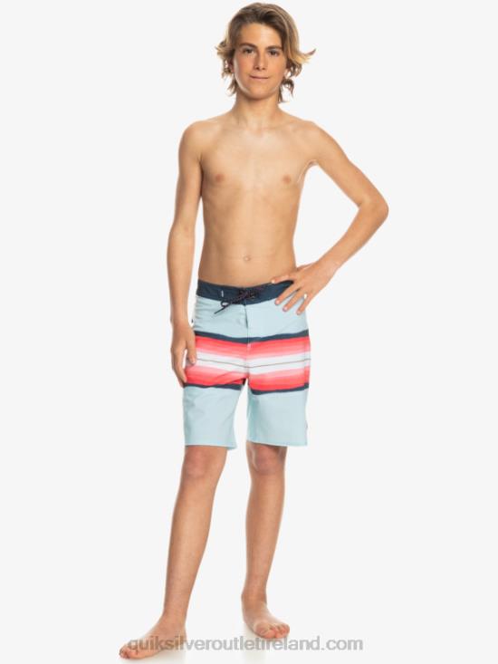 Boys Quiksilver 8-16 SurfSilk Resin Tint 17 Boardshorts N02TD2302 blue grey