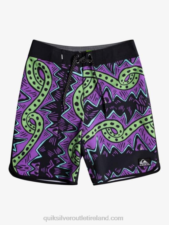 Boys Quiksilver 8-16 SurfSilk Throwback 17 Boardshorts N02TD2329 black