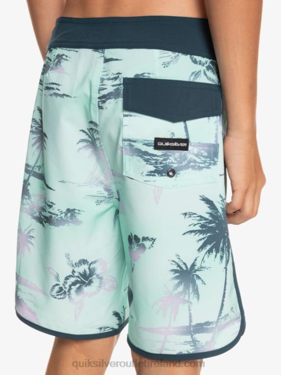 Boys Quiksilver 8-16 Surfsilk Scallop 17 Boardshorts N02TD2020 beach glass