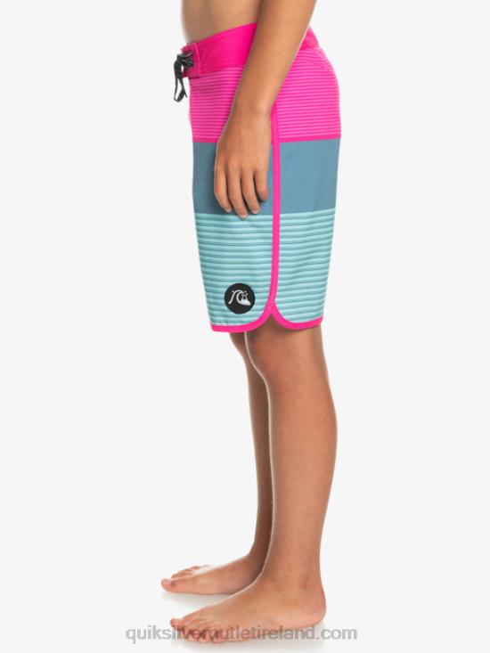 Boys Quiksilver 8-16 Surfsilk Tijuana Yth 17 Boardshort N02TD2268 pink glo