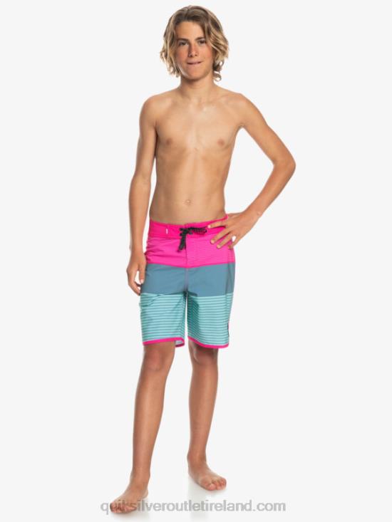 Boys Quiksilver 8-16 Surfsilk Tijuana Yth 17 Boardshort N02TD2268 pink glo