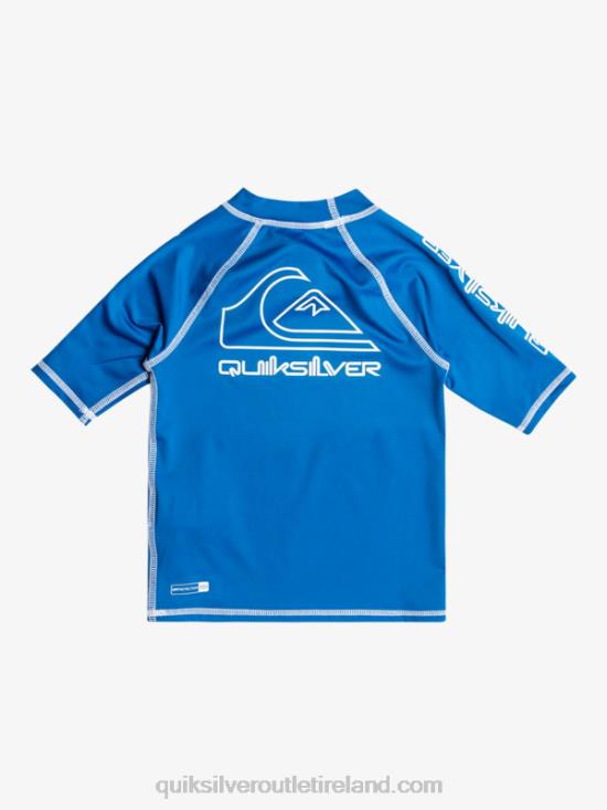 Boys Quiksilver 2-7 On Tour Short Sleeve UPF 50 Rashguard N02TD2114 snorkel blue