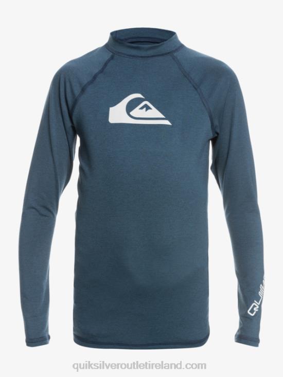 Boys Quiksilver 8-16 All Time Ls Youth L/SL Surf Tee N02TD2099 navy blazer heather