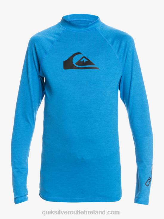 Boys Quiksilver 8-16 All Time Ls Youth L/SL Surf Tee N02TD2100 snorkel blue heather