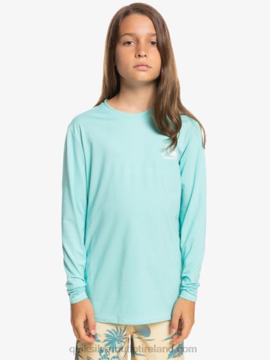 Boys Quiksilver 8-16 Heritage Heather Long Sleeve UPF 50 Surf T-Shirt N02TD2199 angel blue heather