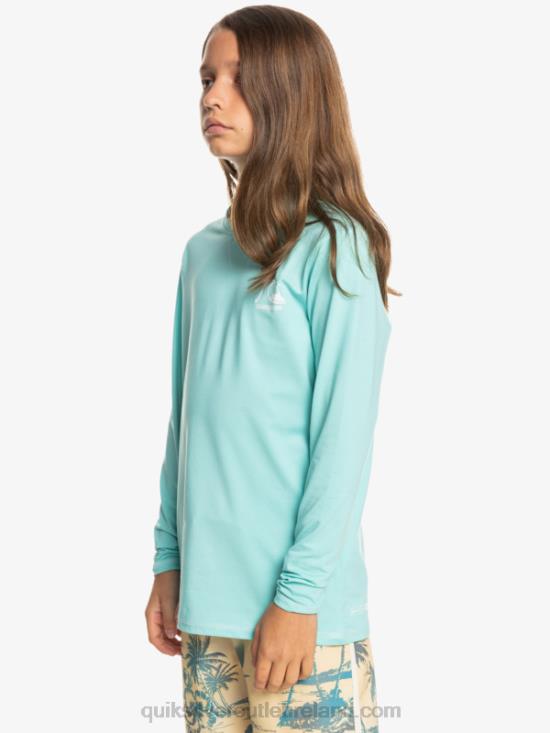 Boys Quiksilver 8-16 Heritage Heather Long Sleeve UPF 50 Surf T-Shirt N02TD2199 angel blue heather