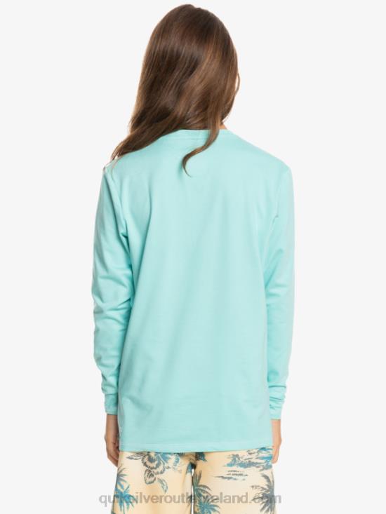 Boys Quiksilver 8-16 Heritage Heather Long Sleeve UPF 50 Surf T-Shirt N02TD2199 angel blue heather