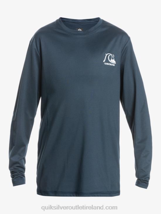 Boys Quiksilver 8-16 Heritage Heather Long Sleeve UPF 50 Surf T-Shirt N02TD2200 midnight navy heather