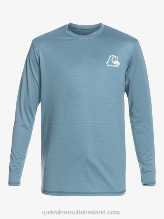 Boys Quiksilver 8-16 Heritage Heather Long Sleeve UPF 50 Surf T-Shirt N02TD2201 provincial blue heather