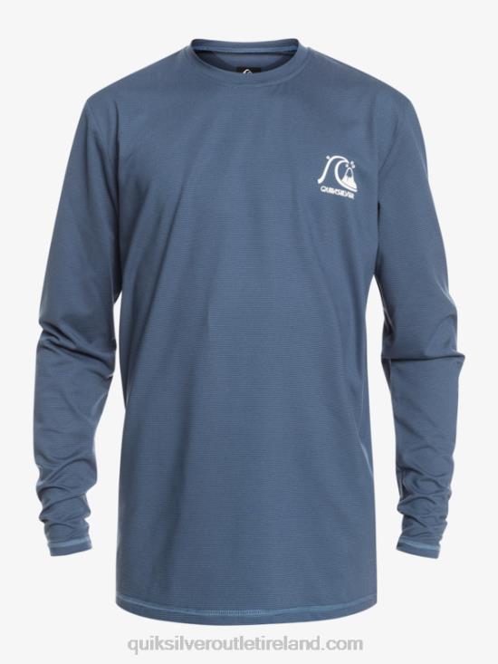 Boys Quiksilver 8-16 Heritage Heather Long Sleeve UPF 50 Surf T-Shirt N02TD2203 insignia blue heather