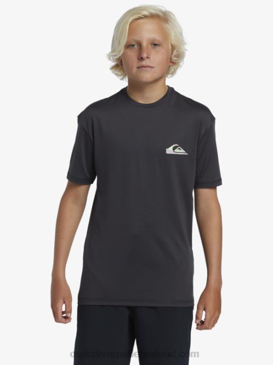 Boys Quiksilver 8-16 Mix Session UPF 50 Short Sleeve Surf Tee N02TD2012 tarmac