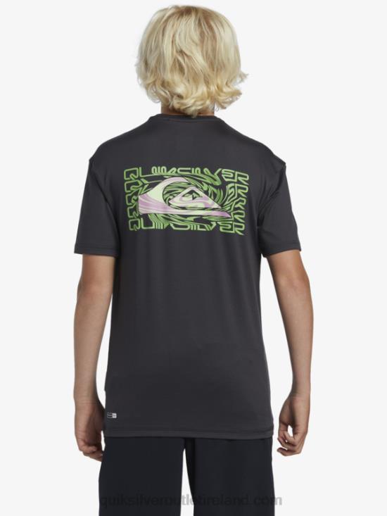 Boys Quiksilver 8-16 Mix Session UPF 50 Short Sleeve Surf Tee N02TD2012 tarmac