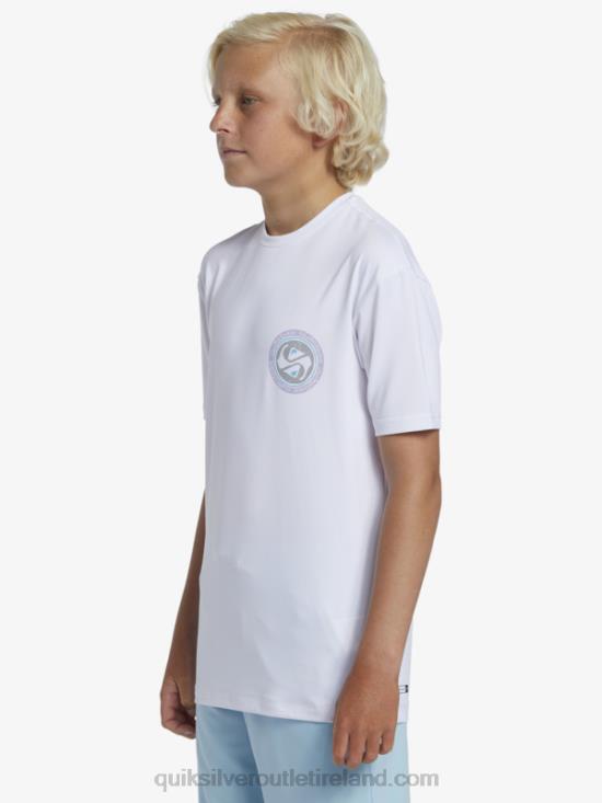 Boys Quiksilver 8-16 Mix Session UPF 50 Short Sleeve Surf Tee N02TD2014 snow white