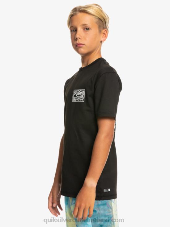Boys Quiksilver 8-16 Mix Session UPF 50 Short Sleeve Surf Tee N02TD2016 black