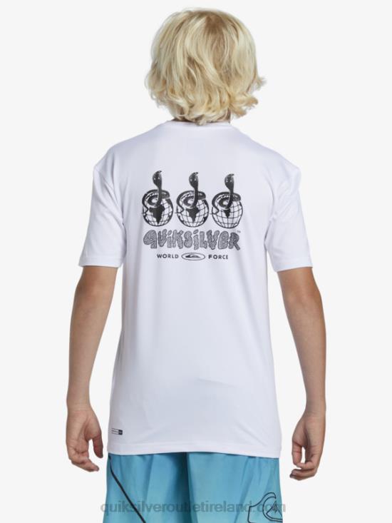 Boys Quiksilver 8-16 Mix Session UPF 50 Short Sleeve Surf Tee N02TD2017 white
