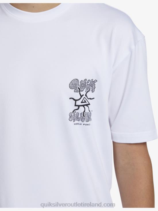 Boys Quiksilver 8-16 Mix Session UPF 50 Short Sleeve Surf Tee N02TD2017 white