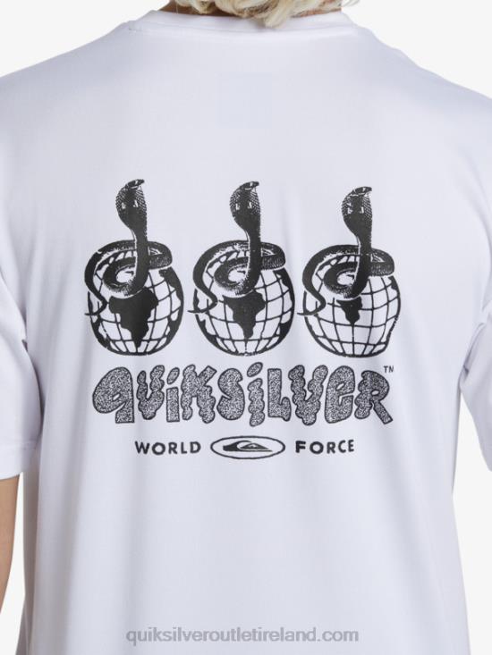 Boys Quiksilver 8-16 Mix Session UPF 50 Short Sleeve Surf Tee N02TD2017 white
