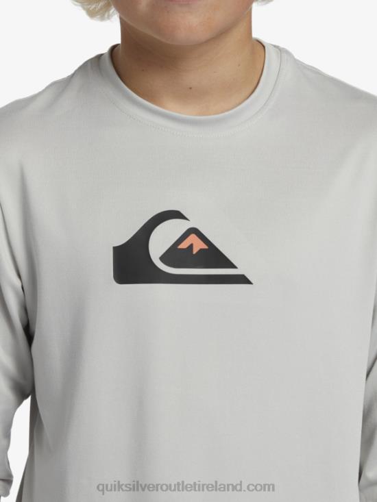 Boys Quiksilver 8-16 Solid Streak Ls Youth L/SL Surf Tee N02TD2119 gray violet