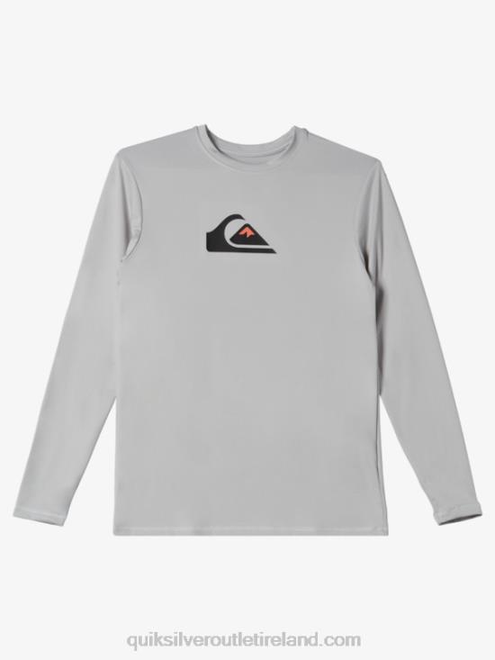 Boys Quiksilver 8-16 Solid Streak Ls Youth L/SL Surf Tee N02TD2119 gray violet