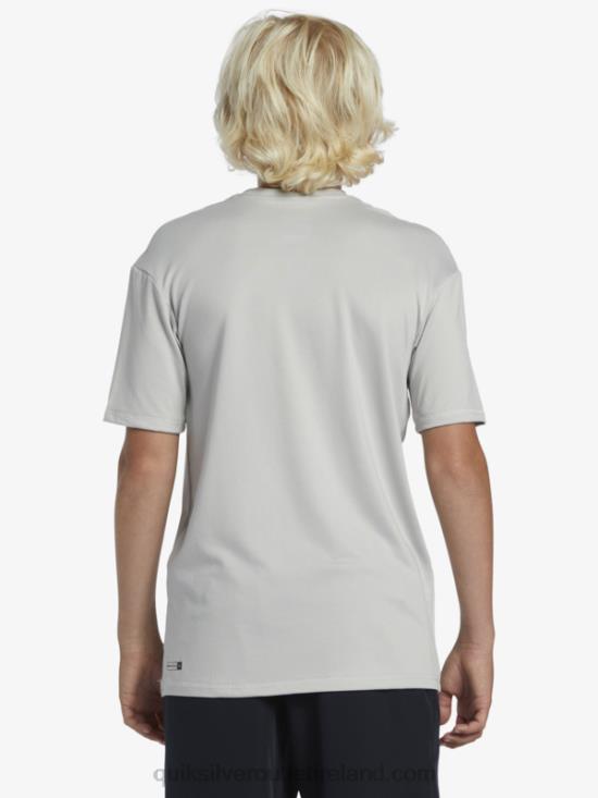 Boys Quiksilver 8-16 Solid Streak Short Sleeve UPF 50 Surf T-Shirt N02TD2135 gray violet