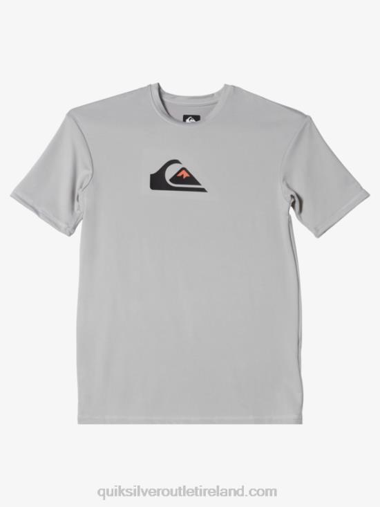 Boys Quiksilver 8-16 Solid Streak Short Sleeve UPF 50 Surf T-Shirt N02TD2135 gray violet