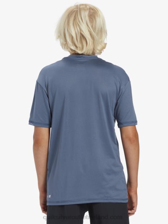 Boys Quiksilver 8-16 Solid Streak Short Sleeve UPF 50 Surf T-Shirt N02TD2136 bering sea