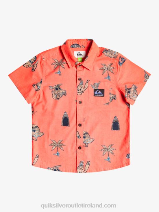 Boys Quiksilver 2-7 Nono Surfday Shirt N02TD2130 fresh salmon nono surfday boy