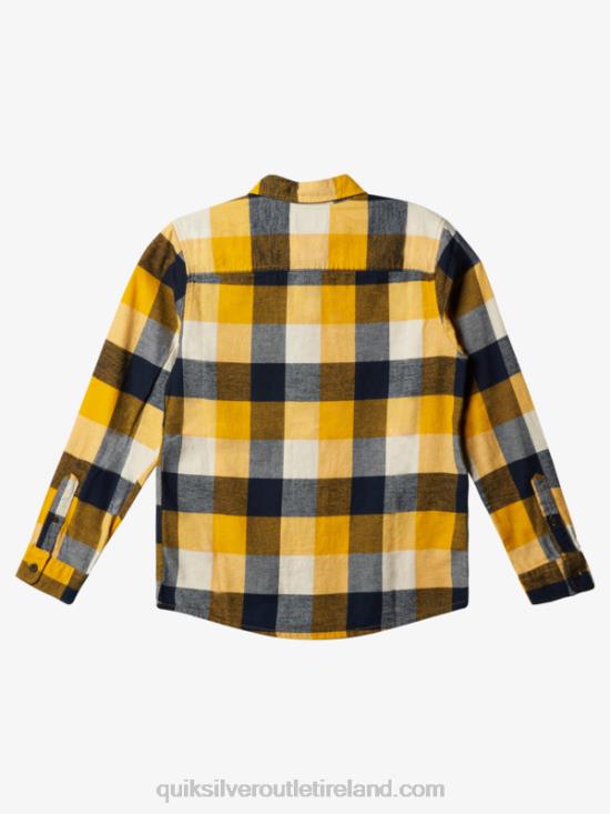 Boys Quiksilver 8-16 Motherfly Long Sleeve Flannel Shirt N02TD2306 birch motherfly 223