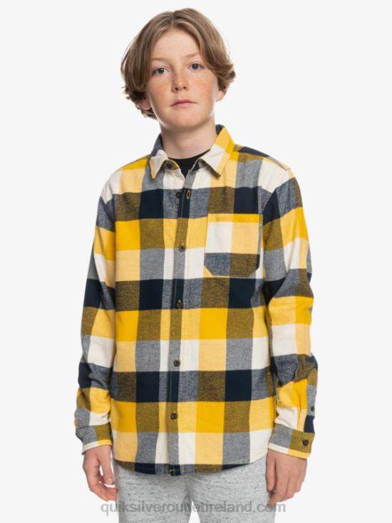 Boys Quiksilver 8-16 Motherfly Long Sleeve Flannel Shirt N02TD2306 birch motherfly 223