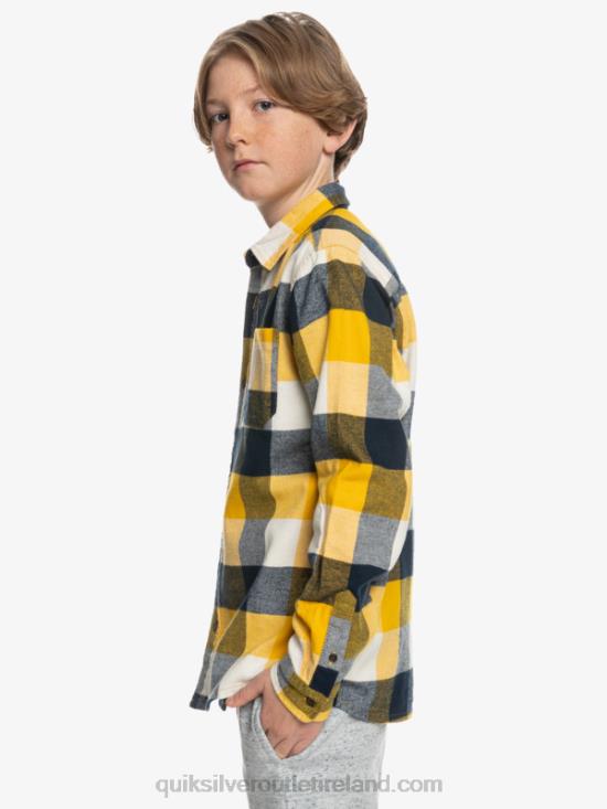 Boys Quiksilver 8-16 Motherfly Long Sleeve Flannel Shirt N02TD2306 birch motherfly 223