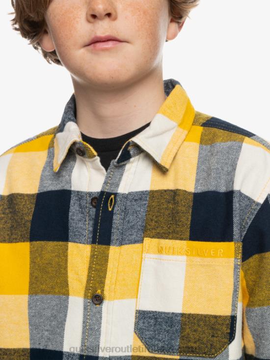 Boys Quiksilver 8-16 Motherfly Long Sleeve Flannel Shirt N02TD2306 birch motherfly 223