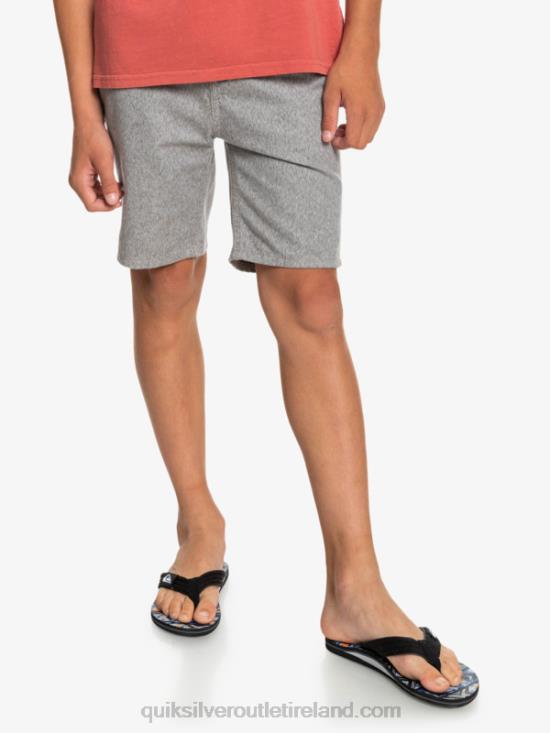 Boys Quiksilver 8-16 Everyday 17 Chino Shorts N02TD2286 light grey heather