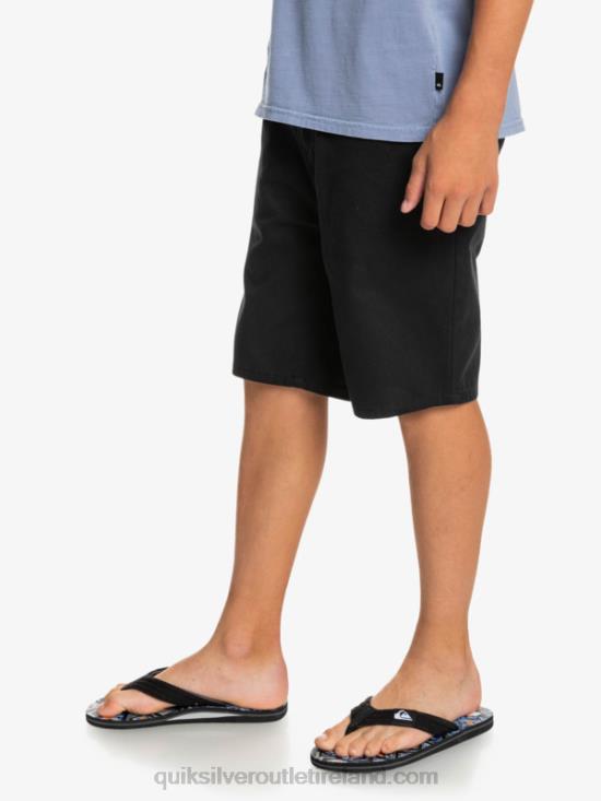 Boys Quiksilver 8-16 Everyday 17 Chino Shorts N02TD2287 black