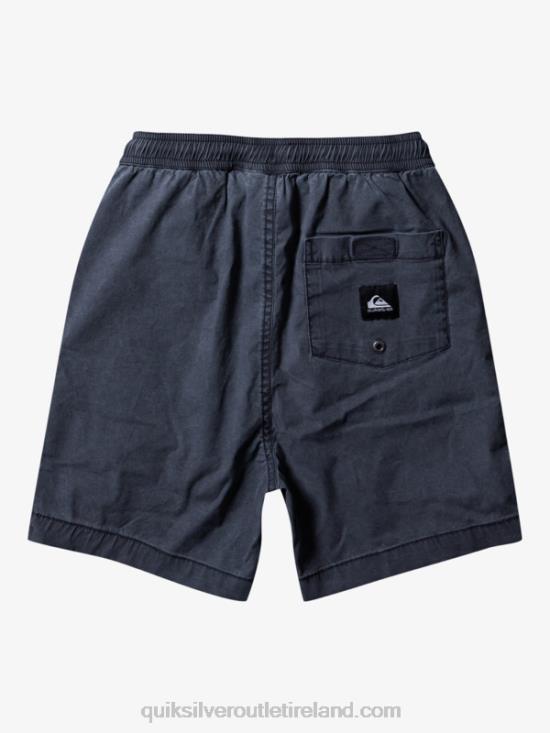 Boys Quiksilver 8-16 Taxer 15 Elastic Waist Shorts N02TD2079 black