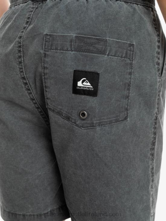 Boys Quiksilver 8-16 Taxer 15 Elastic Waist Shorts N02TD2079 black