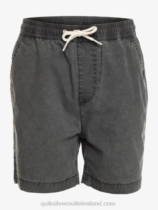 Boys Quiksilver 8-16 Taxer 15 Elastic Waist Shorts N02TD2079 black