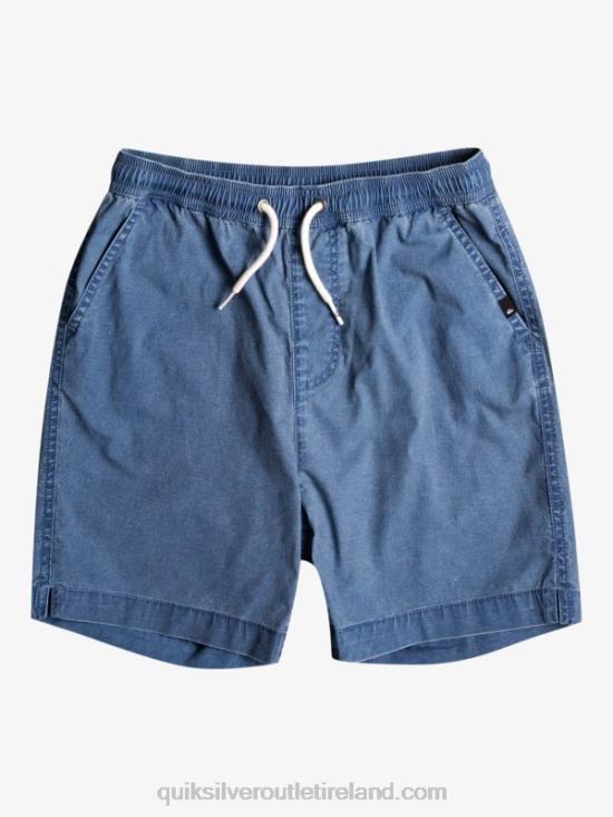 Boys Quiksilver 8-16 Taxer 15 Elastic Waist Shorts N02TD2083 insignia blue