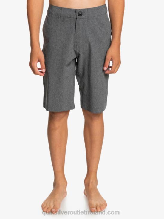 Boys Quiksilver 8-16 Union Heather Amphibian 19 Hybrid Shorts N02TD2313 black