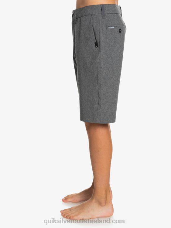 Boys Quiksilver 8-16 Union Heather Amphibian 19 Hybrid Shorts N02TD2313 black