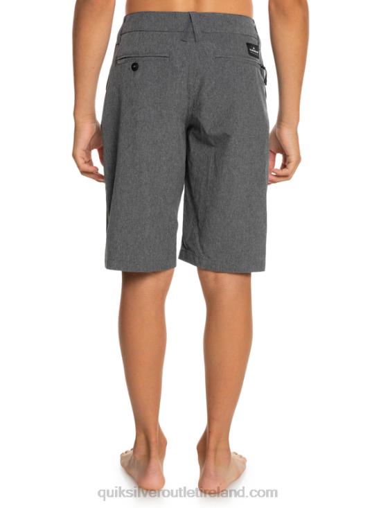 Boys Quiksilver 8-16 Union Heather Amphibian 19 Hybrid Shorts N02TD2313 black