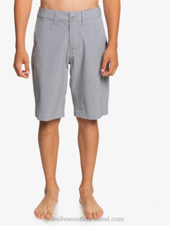 Boys Quiksilver 8-16 Union Heather Amphibian 19 Hybrid Shorts N02TD2314 sleet