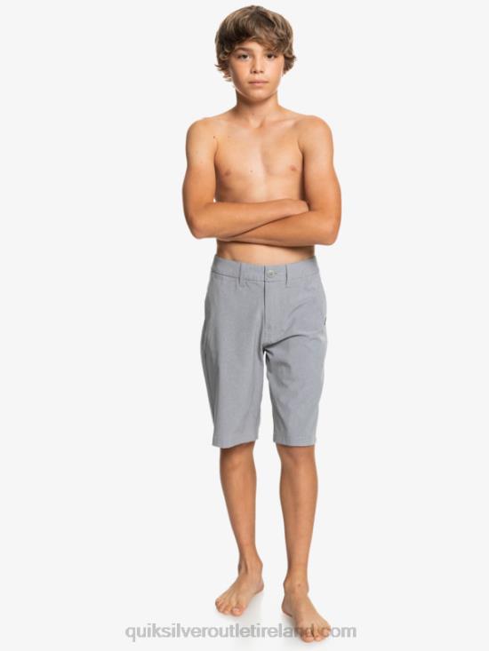 Boys Quiksilver 8-16 Union Heather Amphibian 19 Hybrid Shorts N02TD2314 sleet