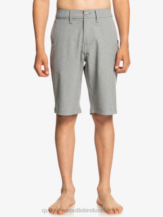 Boys Quiksilver 8-16 Union Heather Amphibian 19 Hybrid Shorts N02TD2326 sleet