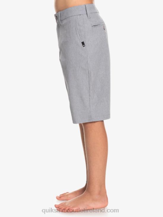 Boys Quiksilver 8-16 Union Heather Amphibian 19 Hybrid Shorts N02TD2326 sleet